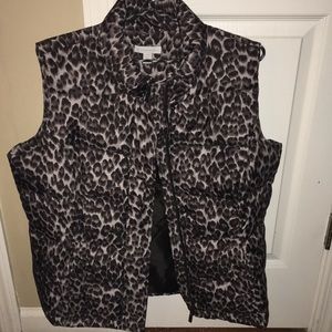 Charter Club Grey Leopard Vest